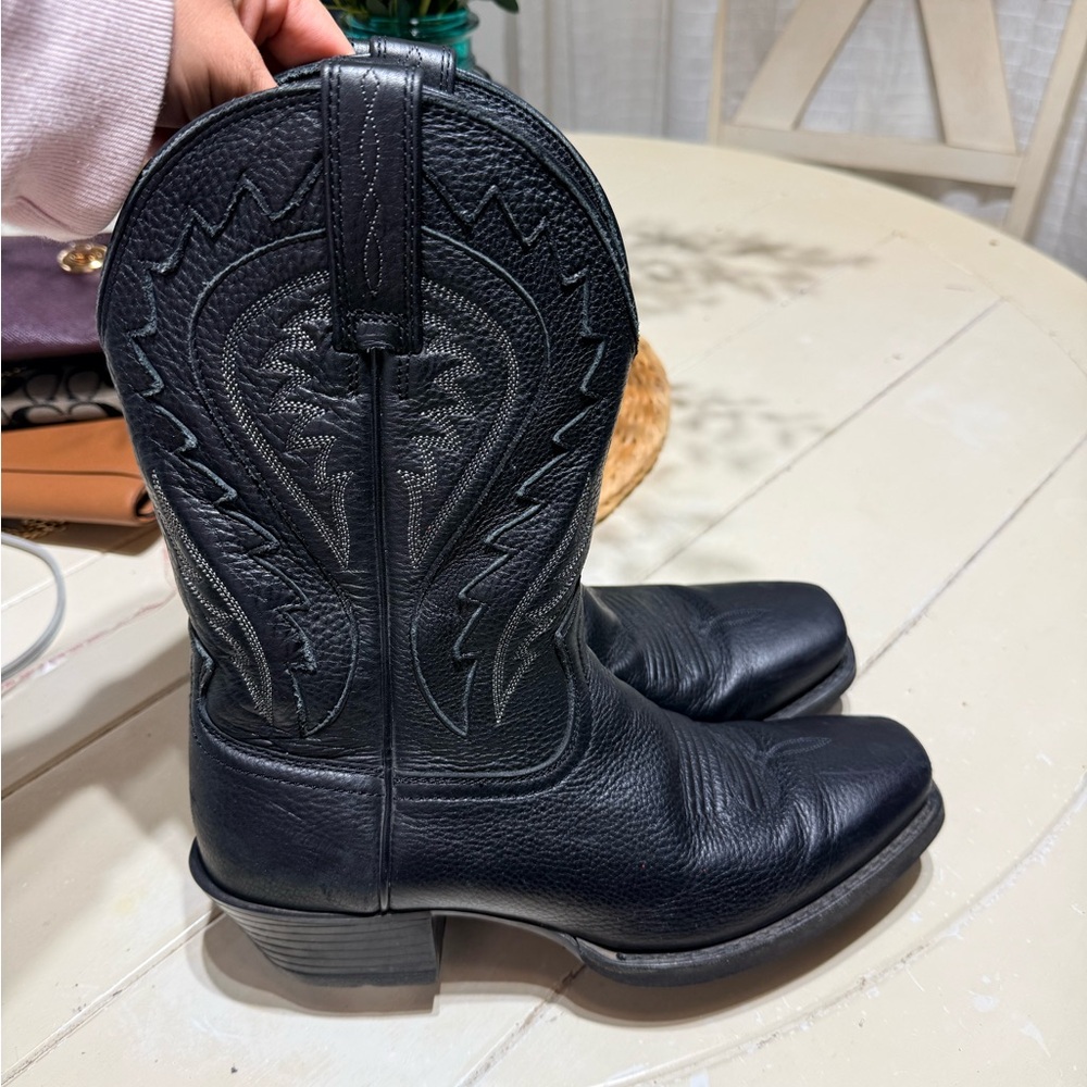 Ariat Black Leather Cowboy Boots